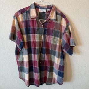 Men's Multicolor Plaid Shirt - Blue Spruce Size XL